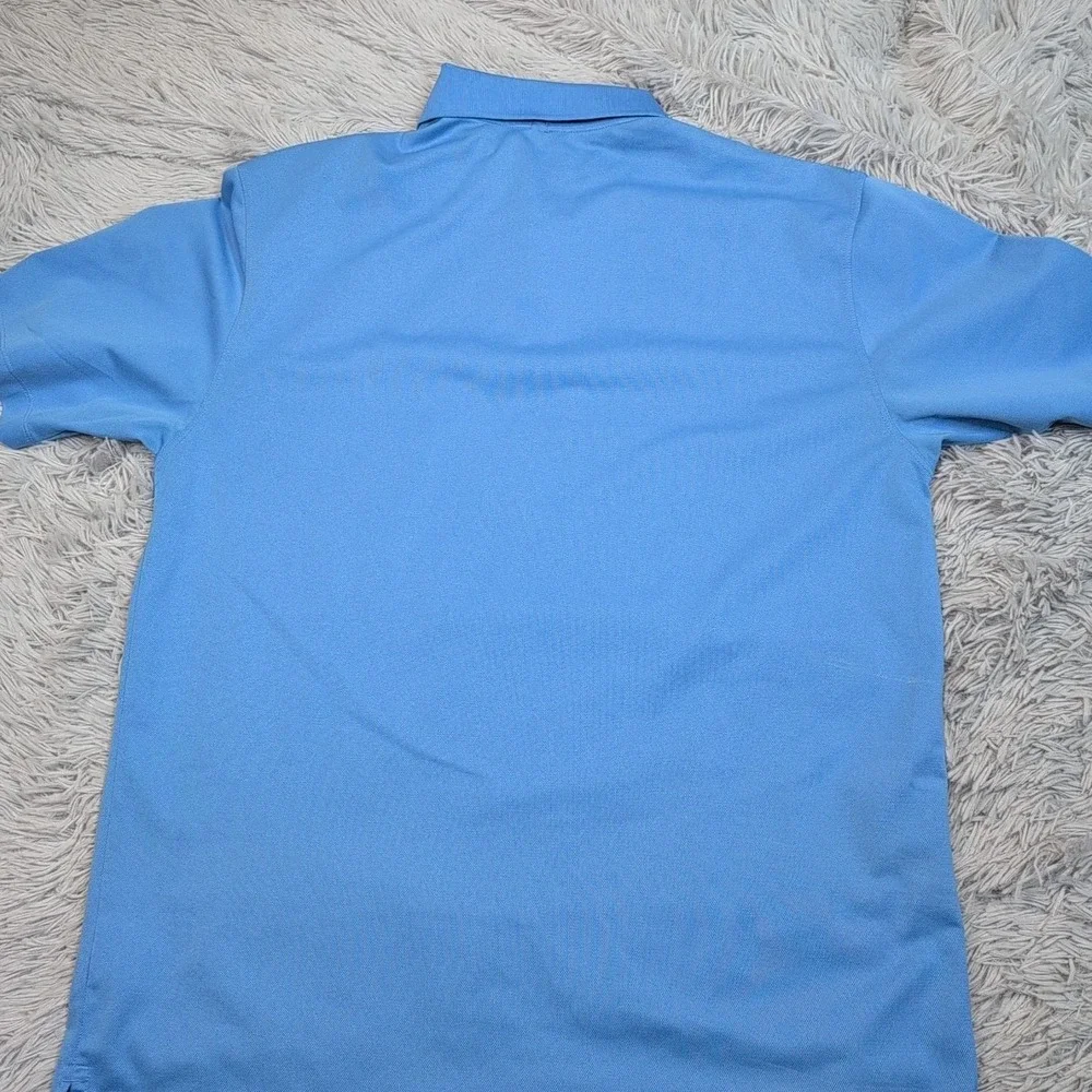 Nike Shirt Mens L Blue Golf Polo‎ Dri Fit Casual Comfort Preppy Athletic